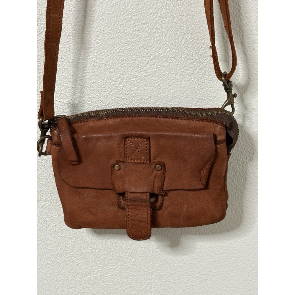 Harbour 2nd Brown Buckskin Women's Crossbody Bag Zip & Buckle Adjustable Strap